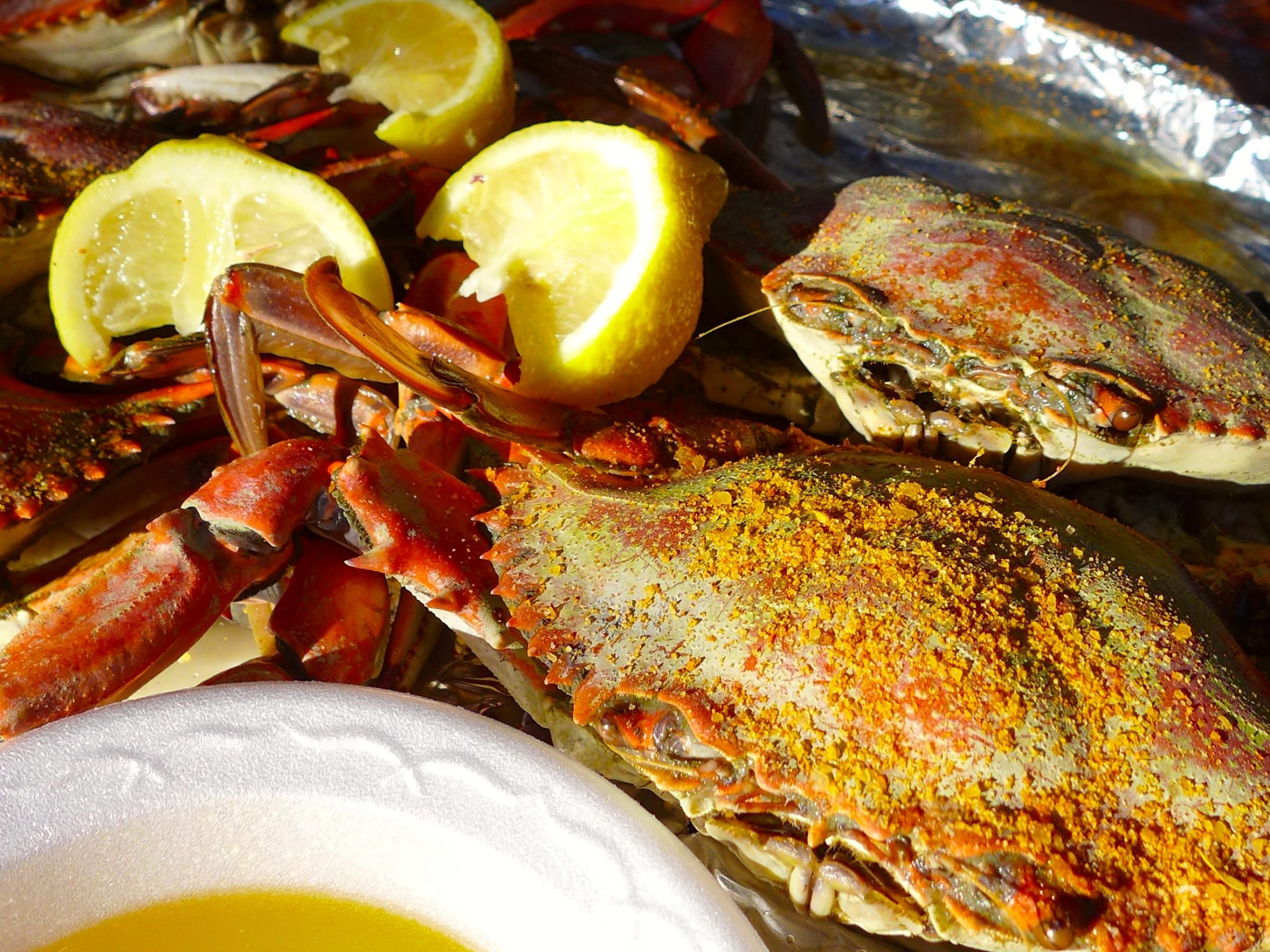 Blue crabs at the Crab Shack Tybee