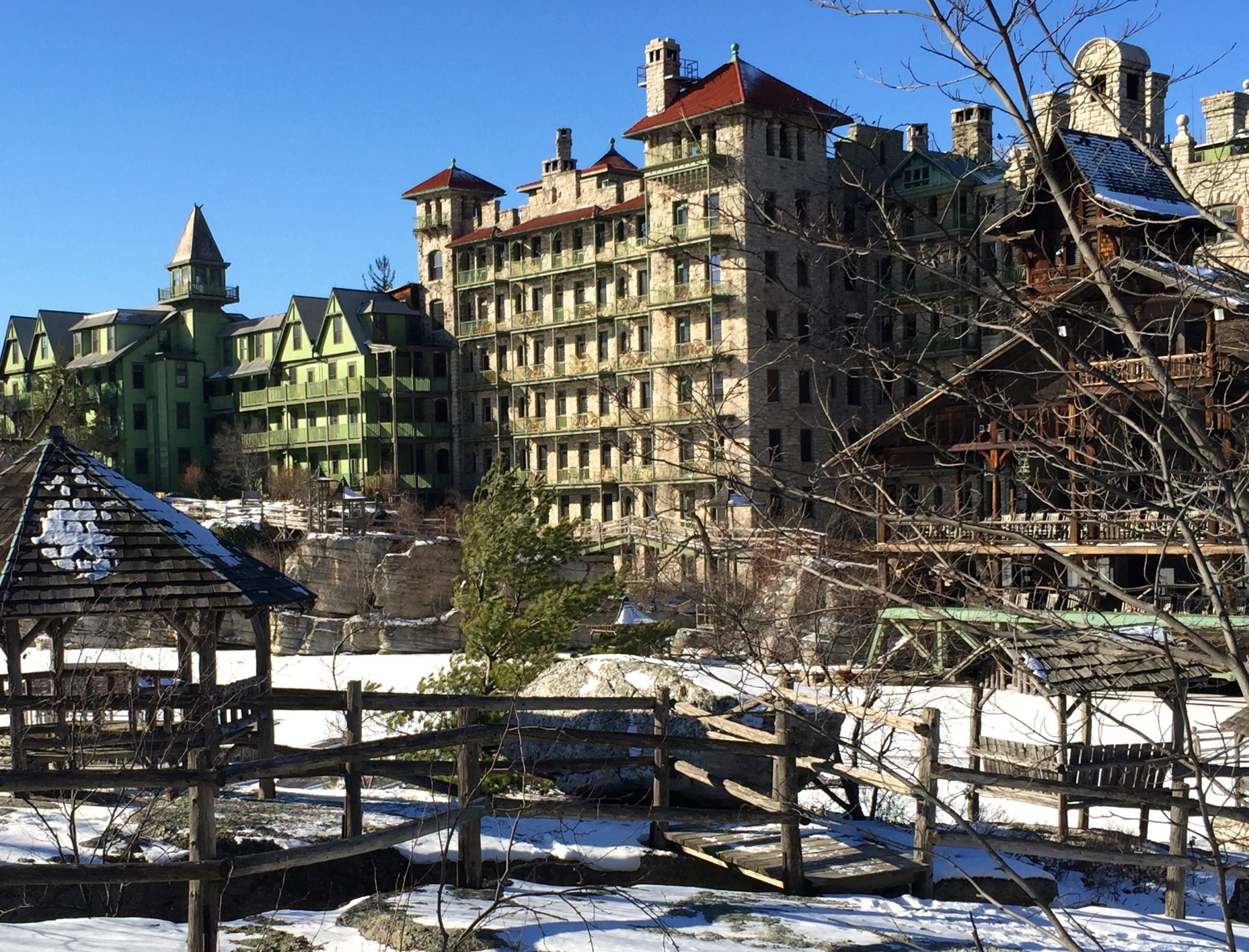 Mohonk Mountain House in winter