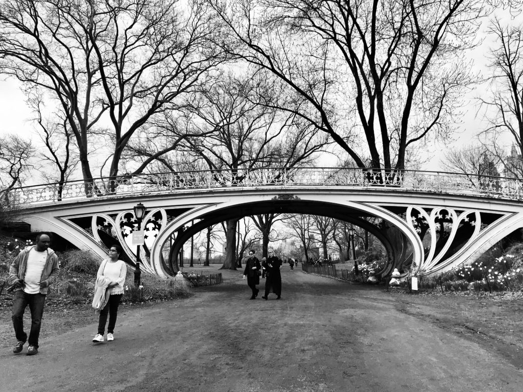 Gothic Bridge in New York's Central Park during cherry blossom season - The Open Suitcase